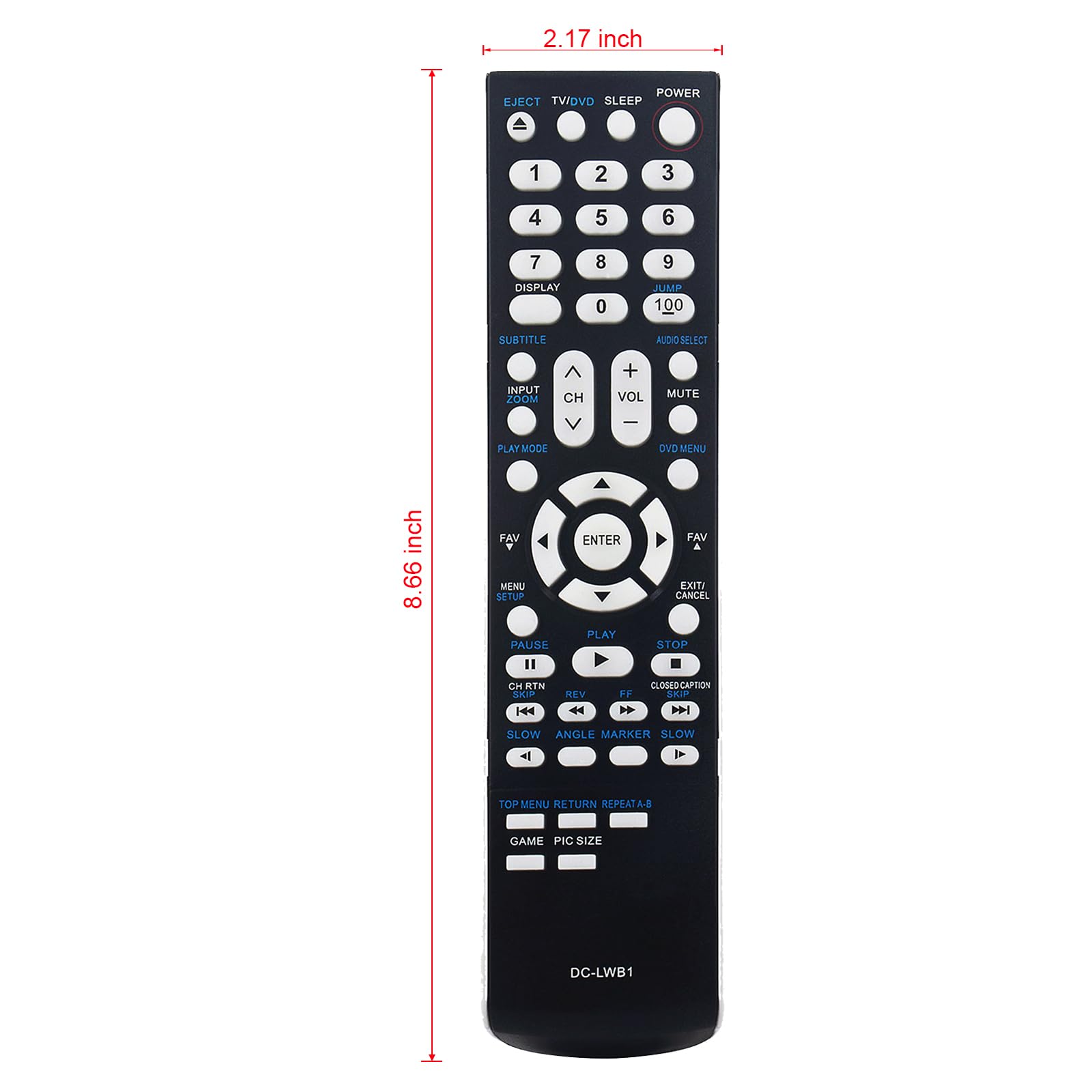 Amazon.com: DC-LWB1 Replaced Remote fit for Toshiba TV DVD Combo